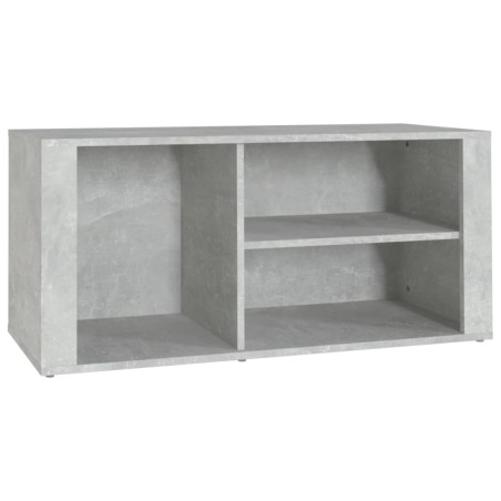 vidaXL Mueble zapatero madera contrachapada gris hormigón 100x35x45 cm