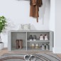 vidaXL Mueble zapatero madera contrachapada gris hormigón 100x35x45 cm vidaXL Mueble zapatero madera contrachapada gris hormigón 100x35x45 cm