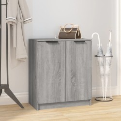 vidaXL Mueble zapatero de madera contrachapada gris Sonoma 59x35x70 cm