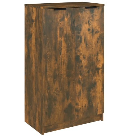 vidaXL Mueble zapatero madera contrachapada roble ahumado 59x35x100 cm