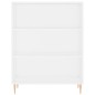 vidaXL Aparador alto madera contrachapada blanco 69,5x34x180 cm