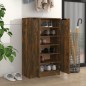 vidaXL Mueble zapatero madera contrachapada roble ahumado 59x35x100 cm vidaXL Mueble zapatero madera contrachapada roble ahumado 59x35x100 cm