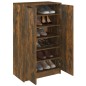 vidaXL Mueble zapatero madera contrachapada roble ahumado 59x35x100 cm vidaXL Mueble zapatero madera contrachapada roble ahumado 59x35x100 cm