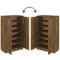 vidaXL Mueble zapatero madera contrachapada roble ahumado 59x35x100 cm vidaXL Mueble zapatero madera contrachapada roble ahumado 59x35x100 cm