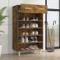 vidaXL Mueble zapatero madera contrachapada roble ahumado 60x35x105 cm vidaXL Mueble zapatero madera contrachapada roble ahumado 60x35x105 cm