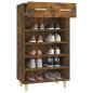 vidaXL Mueble zapatero madera contrachapada roble ahumado 60x35x105 cm vidaXL Mueble zapatero madera contrachapada roble ahumado 60x35x105 cm