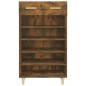 vidaXL Mueble zapatero madera contrachapada roble ahumado 60x35x105 cm vidaXL Mueble zapatero madera contrachapada roble ahumado 60x35x105 cm