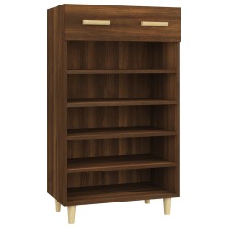 vidaXL Mueble zapatero madera contrachapada roble marrón 60x35x105 cm