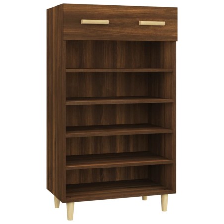 vidaXL Mueble zapatero madera contrachapada roble marrón 60x35x105 cm