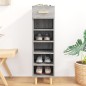 vidaXL Mueble zapatero madera contrachapada gris Sonoma 30x35x105 cm vidaXL Mueble zapatero madera contrachapada gris Sonoma 30x35x105 cm