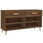vidaXL Mueble zapatero madera contrachapada marrón roble 102x35x55 cm vidaXL Mueble zapatero madera contrachapada marrón roble 102x35x55 cm