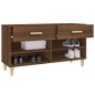 vidaXL Mueble zapatero madera contrachapada marrón roble 102x35x55 cm vidaXL Mueble zapatero madera contrachapada marrón roble 102x35x55 cm
