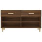 vidaXL Mueble zapatero madera contrachapada marrón roble 102x35x55 cm vidaXL Mueble zapatero madera contrachapada marrón roble 102x35x55 cm