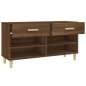 vidaXL Mueble zapatero madera contrachapada marrón roble 102x35x55 cm vidaXL Mueble zapatero madera contrachapada marrón roble 102x35x55 cm