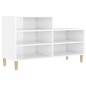 vidaXL Mueble zapatero madera contrachapada blanco brillo 102x36x60 cm vidaXL Mueble zapatero madera contrachapada blanco brillo 102x36x60 cm