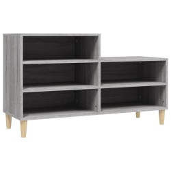 vidaXL Mueble zapatero madera contrachapada gris Sonoma 102x36x60 cm