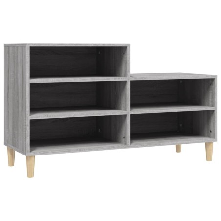 vidaXL Mueble zapatero madera contrachapada gris Sonoma 102x36x60 cm