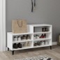 vidaXL Mueble zapatero madera contrachapada blanco 102x36x60 cm vidaXL Mueble zapatero madera contrachapada blanco 102x36x60 cm