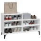 vidaXL Mueble zapatero madera contrachapada blanco 102x36x60 cm vidaXL Mueble zapatero madera contrachapada blanco 102x36x60 cm