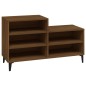 vidaXL Mueble zapatero madera contrachapada roble marrón 102x36x60 cm