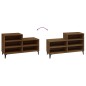 vidaXL Mueble zapatero madera contrachapada roble marrón 102x36x60 cm