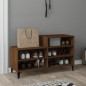 vidaXL Mueble zapatero madera contrachapada roble marrón 102x36x60 cm