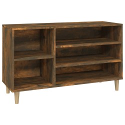 vidaXL Mueble zapatero madera contrachapada roble ahumado 102x36x60 cm
