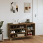 vidaXL Mueble zapatero madera contrachapada roble ahumado 102x36x60 cm vidaXL Mueble zapatero madera contrachapada roble ahumado 102x36x60 cm