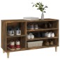 vidaXL Mueble zapatero madera contrachapada roble ahumado 102x36x60 cm vidaXL Mueble zapatero madera contrachapada roble ahumado 102x36x60 cm