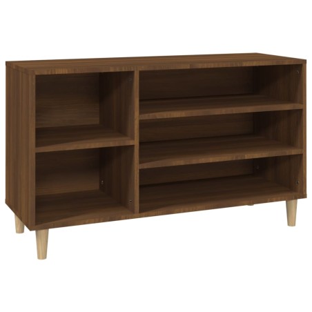 vidaXL Mueble zapatero madera contrachapada roble marrón 102x36x60 cm