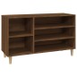 vidaXL Mueble zapatero madera contrachapada roble marrón 102x36x60 cm