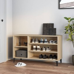 vidaXL Mueble zapatero madera contrachapada roble Sonoma 102x36x60 cm