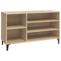 vidaXL Mueble zapatero madera contrachapada roble Sonoma 102x36x60 cm