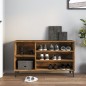 vidaXL Mueble zapatero madera contrachapada roble ahumado 102x36x60 cm vidaXL Mueble zapatero madera contrachapada roble ahumado 102x36x60 cm