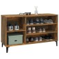 vidaXL Mueble zapatero madera contrachapada roble ahumado 102x36x60 cm vidaXL Mueble zapatero madera contrachapada roble ahumado 102x36x60 cm