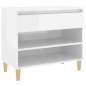 vidaXL Mueble zapatero madera contrachapada blanco brillo 70x36x60 cm vidaXL Mueble zapatero madera contrachapada blanco brillo 70x36x60 cm