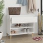 vidaXL Mueble zapatero madera contrachapada blanco brillo 70x36x60 cm vidaXL Mueble zapatero madera contrachapada blanco brillo 70x36x60 cm