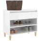 vidaXL Mueble zapatero madera contrachapada blanco brillo 70x36x60 cm vidaXL Mueble zapatero madera contrachapada blanco brillo 70x36x60 cm