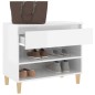 vidaXL Mueble zapatero madera contrachapada blanco brillo 70x36x60 cm vidaXL Mueble zapatero madera contrachapada blanco brillo 70x36x60 cm
