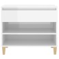 vidaXL Mueble zapatero madera contrachapada blanco brillo 70x36x60 cm vidaXL Mueble zapatero madera contrachapada blanco brillo 70x36x60 cm