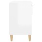 vidaXL Mueble zapatero madera contrachapada blanco brillo 70x36x60 cm vidaXL Mueble zapatero madera contrachapada blanco brillo 70x36x60 cm