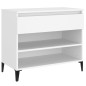 vidaXL Mueble zapatero madera contrachapada blanco 70x36x60 cm vidaXL Mueble zapatero madera contrachapada blanco 70x36x60 cm