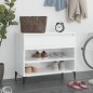 vidaXL Mueble zapatero madera contrachapada blanco brillo 70x36x60 cm vidaXL Mueble zapatero madera contrachapada blanco brillo 70x36x60 cm