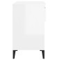 vidaXL Mueble zapatero madera contrachapada blanco brillo 70x36x60 cm vidaXL Mueble zapatero madera contrachapada blanco brillo 70x36x60 cm