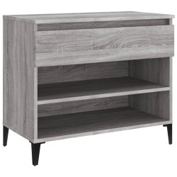 vidaXL Mueble zapatero madera contrachapada gris Sonoma 70x36x60 cm