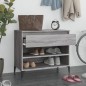 vidaXL Mueble zapatero madera contrachapada gris Sonoma 70x36x60 cm vidaXL Mueble zapatero madera contrachapada gris Sonoma 70x36x60 cm