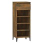 vidaXL Zapatero madera contrachapada roble ahumado 40x36x105 cm
