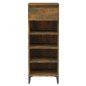 vidaXL Zapatero madera contrachapada roble ahumado 40x36x105 cm