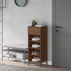 vidaXL Mueble zapatero madera contrachapada marrón roble 40x36x105 cm