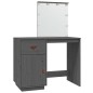 vidaXL Mesa tocador con LED madera maciza de pino gris 95x50x133,5 cm vidaXL Mesa tocador con LED madera maciza de pino gris 95x50x133,5 cm